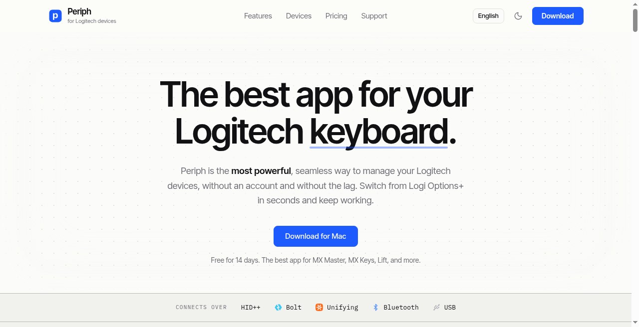 Website — homepage hero and Download for Mac